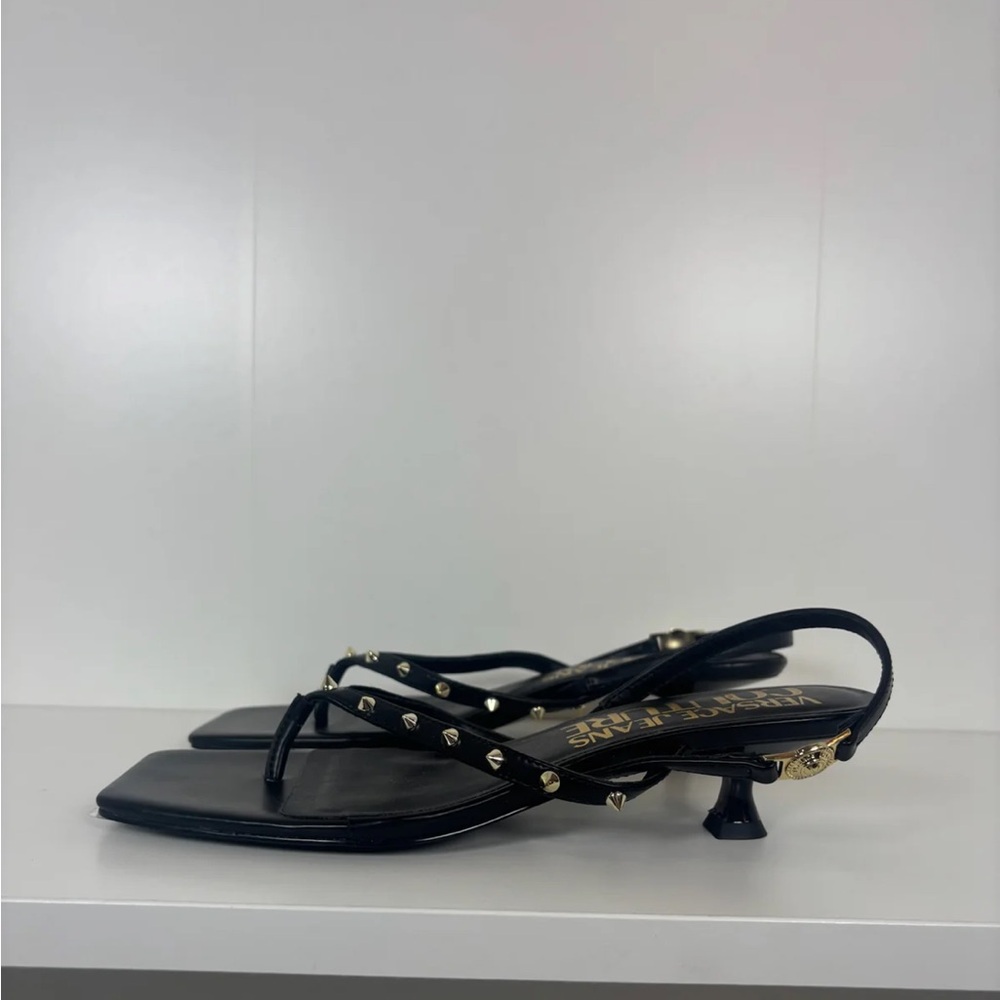 Versace Jeans Collection Black Elegant Sandals - Picture 4 of 5